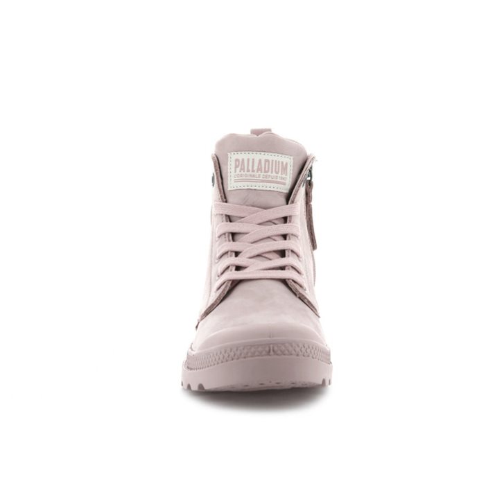 Palladium Pampa Hi Zip Nubuck Women's Boots Rose | UK F659-ODA